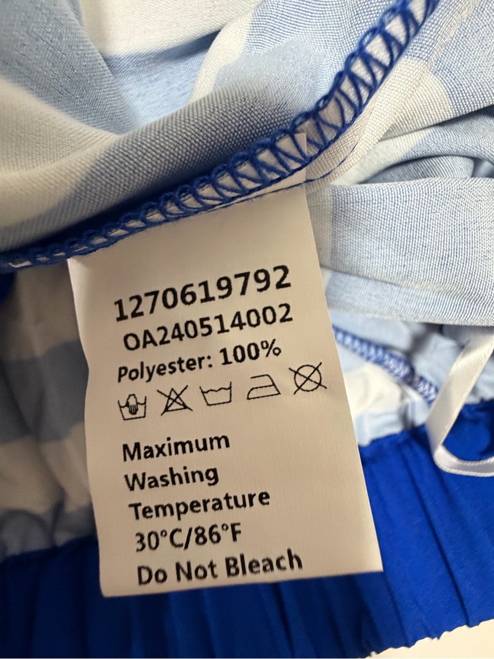 Commense Blue and White Wide-Leg Pants - Picture 7 of 7